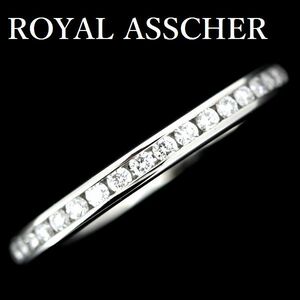 ロイヤルアッシャー ダイヤモンド 0.18ct リング ハーフエタニティー Pt950 JRA0202BP