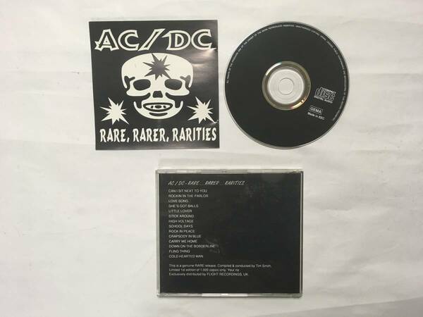 AC/DC　RARE, RARER, RARITIES UK盤