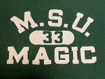 ☆バランスの良い３段プリント☆Made in USA製アメリカ製ChampionチャンピオンビンテージカレッジTシャツ70s70年代カプセルナンバリング緑L_画像7