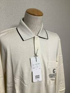 新品未使用　秋冬　グリーンクラブ　オフホワイト　高級ポロシャツ　定価18,000円の品　Ｌサイズ 　綿柔らか素材