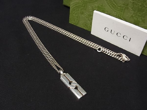 GUCCI グッチ ノット インフィニティ シルバー ネックレス 極美品　中古 ネックレス 海外並行輸入正規品