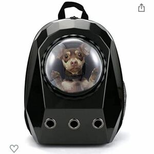 ペット用キャリーバッグ リュック 猫用 犬用 宇宙船カプセル型ペットバッグ 犬猫兼用 通気性+安定性 犬用お出かけ ペット用品