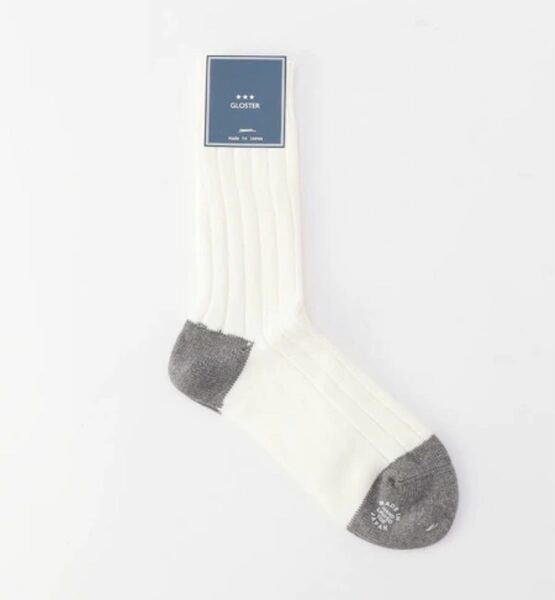 FREDY&GLOSTER グロスター HAND LINKING SOX 靴下 メンズ オフホワイト 