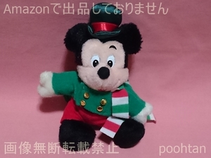 @ディズニーランド 公式 1983年クリスマスファンタジー ぬいぐるみバッジ ミッキーマウス 初期 片方の眉毛なし