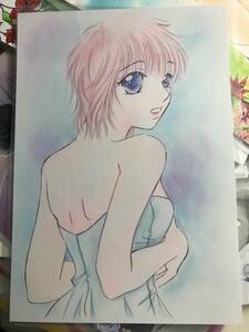 Art hand Auction Girl 7･Handwritten illustration, comics, anime goods, hand drawn illustration