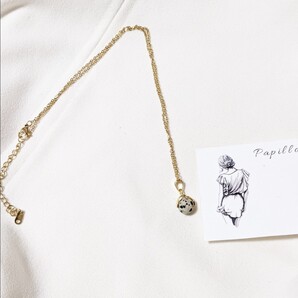 サージカルステンレスアレルギー対応 ダルメシアンジャスパー パワーストーン ハンドメイドネックレス ネックレス