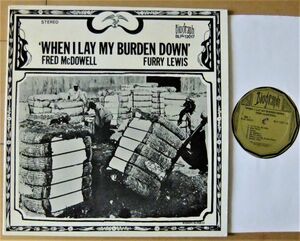 Slide Guitar BLUES LP ■Fred McDowell / Furry Lewis // When I Lay My Burden Down [ US ORIG Biograph BLP-12017 ]'70