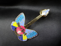 ★HRC Hard Rock CAFE/ハードロックカフェ 福岡/FUKUOKA butterfly 蝶 ギターピン ピンズ/ピンバッジ guitarPIN グッズ_画像1