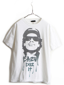 00s ■ EAZY-E プリント 半袖 Tシャツ ( メンズ M ) 古着 オフィシャル NWA ギャングスタ HIPHOP ヒップホップ ラップ プリントTシャツ 白