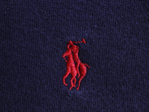 90s ■ POLO ポロ ラルフローレン 2トーン スウェット トレーナー ( メンズ M ) 古着 90年代 オールド スエット ポニー刺繍 裏起毛 紺 赤_画像4