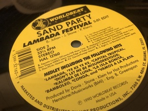 12”★Sand Party / Lambada Festival / ラテン・ヴォーカル・ハウス・クラシック！