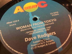 12”★Dave Rodgers / Milan Milan Milan / Woman From Tokyo / ユーロビート！