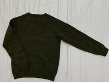 美品ハリウッドランチマーケット×Harley スコットランド製　ウールセーター　38サイズ　グリーン系_画像7