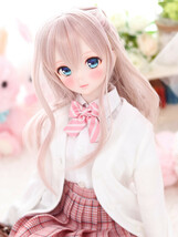 ＊きゃらめるらぱん＊ DDH-06 SW肌 カスタムヘッド＋アイ２組＋おまけウィッグ (ソフビ盛り)_画像2