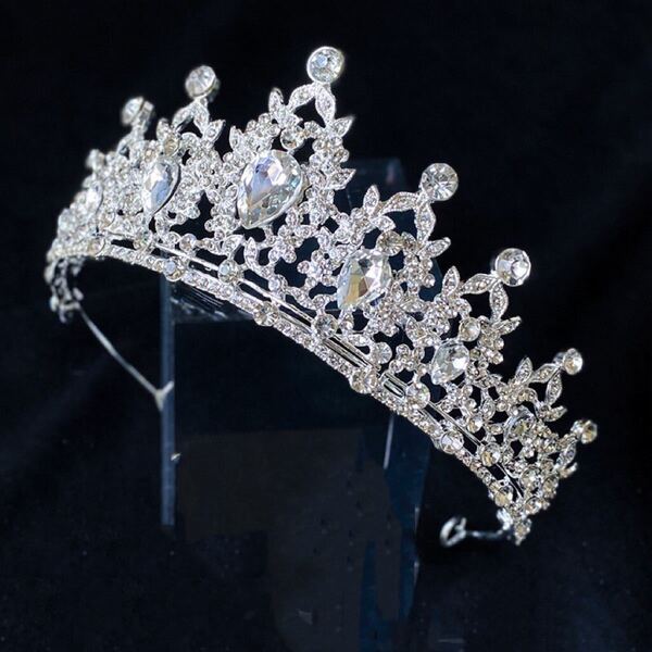 新入荷!シルバー ティアラ ウェディング 髪飾り 結婚式 高級ヘアアクセサリー