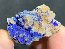 【珍品】藍銅鉱と水晶の共生・31g（中国産鉱物標本）_画像5