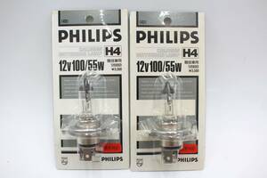 【新品】 PHILIPS/フィリップス 12593B ハロゲン モーターカー ランプ 2個 セット H4 12V 100/55W 競技車用 自動車 バルブ ライト ⑤