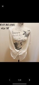 美品 RAY BEAMS レイビームズ★ホワイトラグラン袖ボレロ★カーディガンM