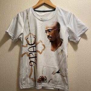 新品★ホワイト★2PAC★ヒップホップTシャツ★ユニセックス★M★最終値下げ★他フリマでもセール中★現品限り!