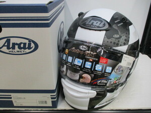 展示未使用品★Arai アライ ASTROーGX アストロGX フルフェイスヘルメット CHECKER WHITE チェッカー・白（つや消し）サイズ：M(57-58cm)★