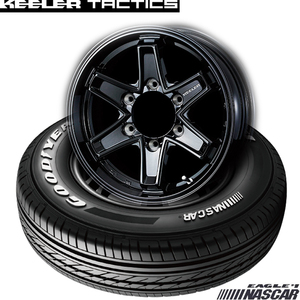 ハイエース｜グッドイヤーEAGLE #1NASCAR〈195/80R15 107L〉& KEELER TACTICS〈GB〉〈15×6.0 +33 139.7 6H〉タイヤホイール4本セット