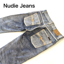 即決!!Nudie Jeans スリム ジム ペイント ホワイト W31約82cm_画像1