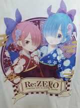 【新品】re:ゼロから始まる異世界生活レム&ラム浴衣プリントTシャツMサイズ白_画像4