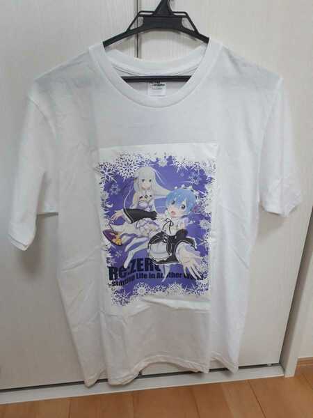 【新品】re:ゼロから始まる異世界生活エミリア&レム雪プリントTシャツMサイズ