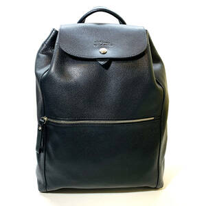 LONGCHAMP Long Champ ru flow ne rucksack backpack leather black 