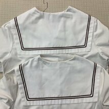 (Y)I932 (中古) 山形県 山形西高校 セーラー服 3点セット /小さめ/9/W63/セーラー/スカート/茶2本/ONUMA/夏服/合服/制服/女子学生/学生服_画像4