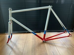 ピストフレーム　VIVALO 競輪NJS TT53.5 CT55 激アツトリコロールカラー　フルメッキ