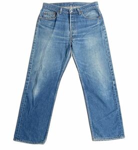 米国製 80's 1988 リーバイス LEVI'S 501 赤文字 色落ち良 ひげ 表記W34L31 実寸W79 L70cm [k-0144]