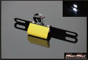 MADMAX バイク用 6LED ライセンスランプ ホワイト発光 ゴールド/テールランプ ナンバー灯 4MINI リアフェンダー スクーター【送料800円】