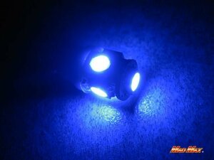 MADMAX LED T10 ウェッジ球 3chip SMD 5連 ブルー2個SET 12V/ポジション球 メーター球 バイク 乗用車 軽トラック【メール便送料200円】