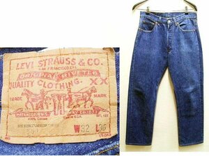 ◇即決[W32]ビンテージ Levi's 501 ハチマル 86年1月製 80年代 80's USA製 501-0000 トップボタン501 デニム パンツ■4690