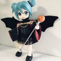 1／12 写真撮影小物 1/6 蝙蝠の羽　魔法の杖 マジカルロッド ファイセン あまむす オビツ11　ハロウィン_画像10