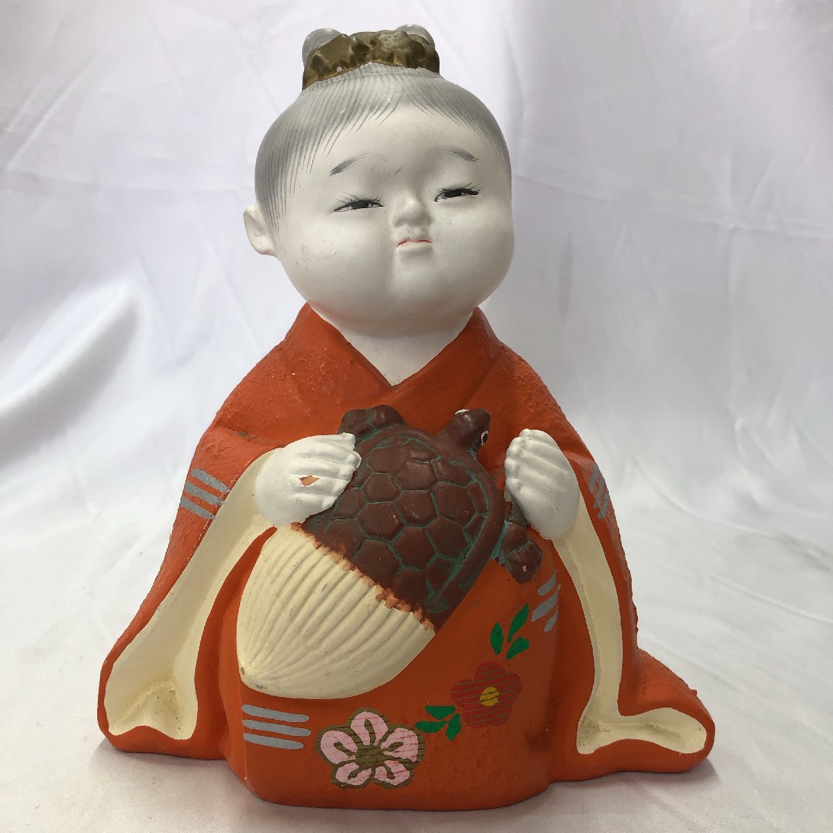 白 フリル付 【美品】伊豆の踊子 人形 陶器 オブジェ 置物 インテリア