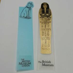 大英博物館　ミイラ　バステト神　猫　プラスティック　しおり2点セット　ＴＨＥ　ＢＲＩＴＩＳＨ　ＭＵＳＥＵＭ