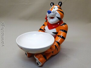 未使用品 トニーザタイガー 陶器製ソープディッシュ 小物入れ Tony the Tiger soap dish コスモマーチャンダイズィング ケロッグ Kellogg