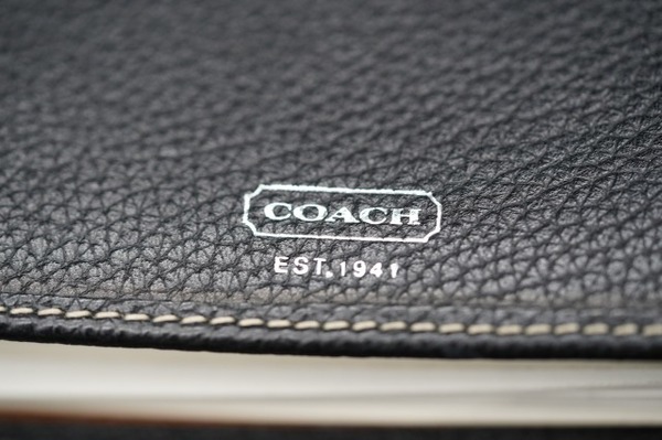 高級　COACH　コーチ　ブックカバー　本革型押し　レザー　ボールペン付き　ノート2冊付き