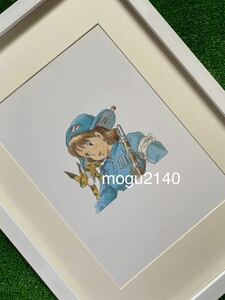 【額装品】ジブリ　ナウシカ　ポスター　宮崎駿　イメージ図　レイアウト図　セル画　原画　ポストカード　イラスト　STUDIO GHIBLI 1986 A