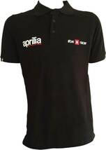 ★送料無料★Aprilia Racing Team MotoGP bikes Travel polo shirt アプリリア ポロシャツ 半袖 ブラック XSサイズ_画像1