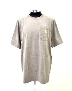 Carhartt (カーハート) S/S POCKET T-SHIRT ORIGINAL FIT オリジナルフィットポケットTシャツ L GREY K87 ショートスリーブ 半袖ポケT TEE