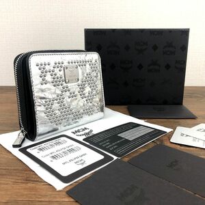 ☆送料無料☆ 未使用品 MCM コンパクトウォレット シルバー 箱付き 313