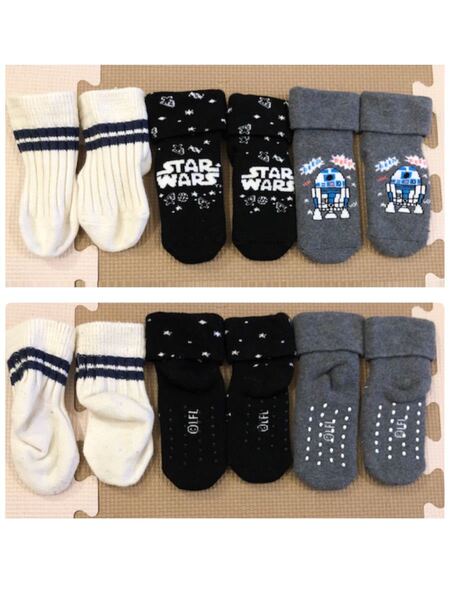 新品未使用品 H&M スターウォーズ ベビーソックス2足、中古 アーバンリサーチ ベビーソックス1足(おまけ)