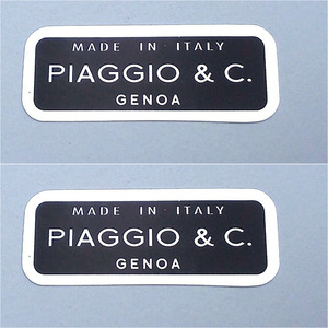  two sheets set PIAGGIO AND CO. STICKER old model Piaggio sticker vespa Vespa repeated production front 50 s 100 ET 3 P PX 125 200 Vespa Ciao ciao