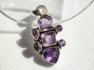  silver 925 pendant top amethyst * fully 04-264