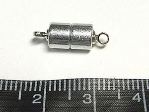 マグネットクラスプ 円柱16x5.5mm ロジウム【10ペア】 6000247☆