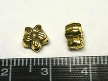 スペーサー フラワー 約7×4mm 金古美 100個セット 6000665☆_画像4