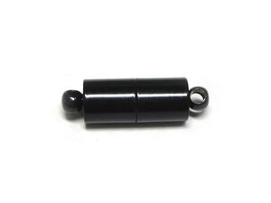 マグネットクラスプ シンプル 円柱 約20×6mm ブラック【10個】 磁石 留め具 留具 6001731☆